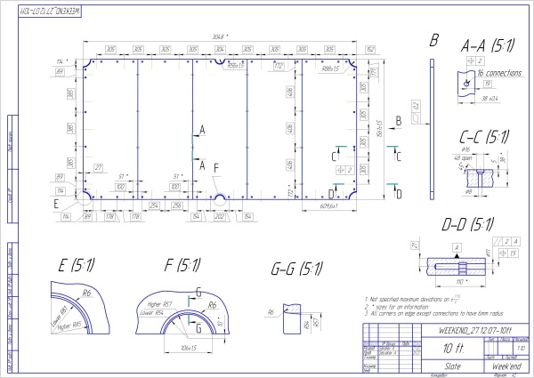 Плита "Premium-Quality Rasson" 10 ф (38 мм, 5-pc) пирамида / снукер